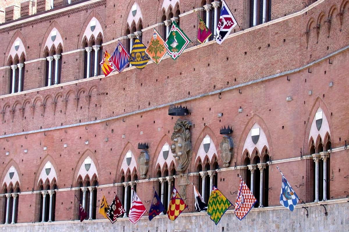Facade of the Palazzo Pubblico of Siena